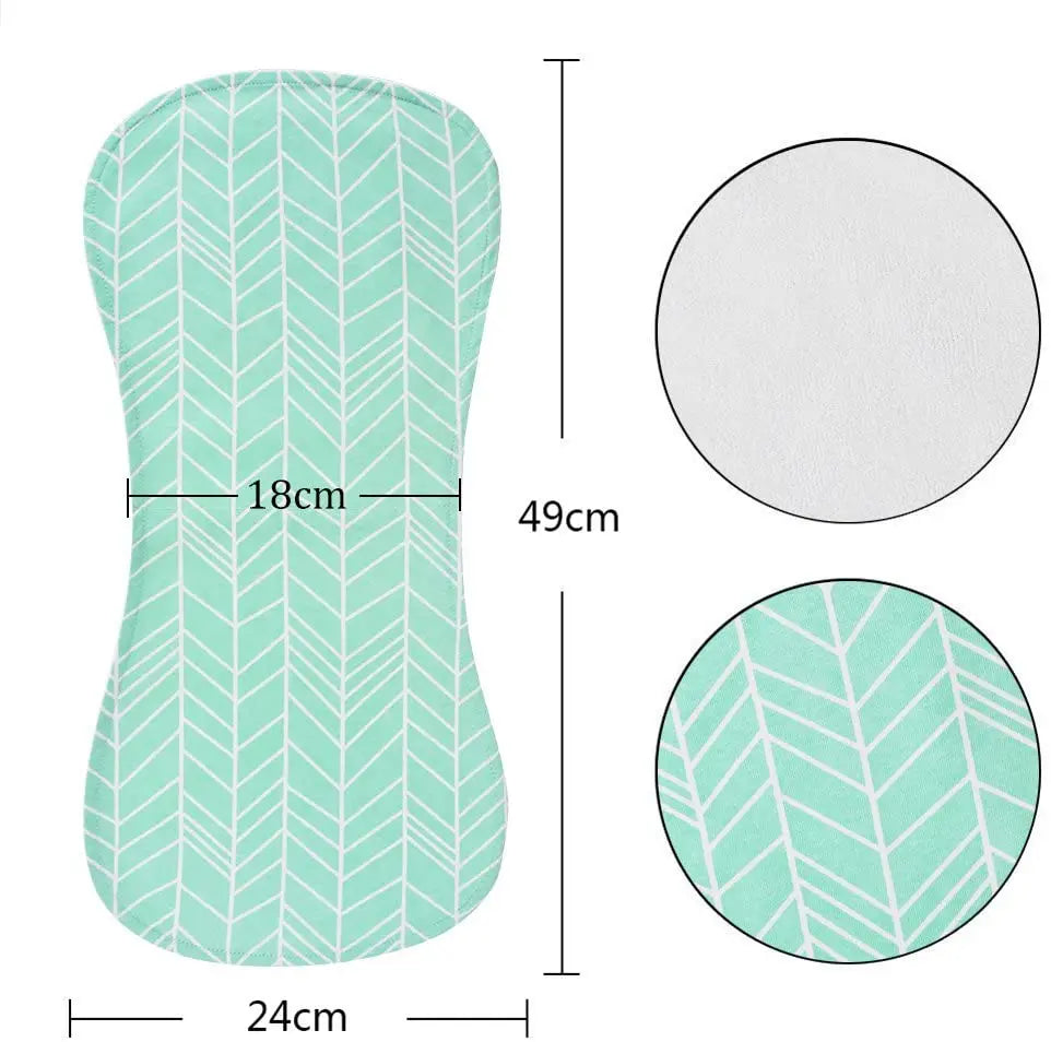 4 Pack Baby Burp Cloths Feeding, Nursing Towel Accessory, 3 Layers Absorbent Pattan Australia