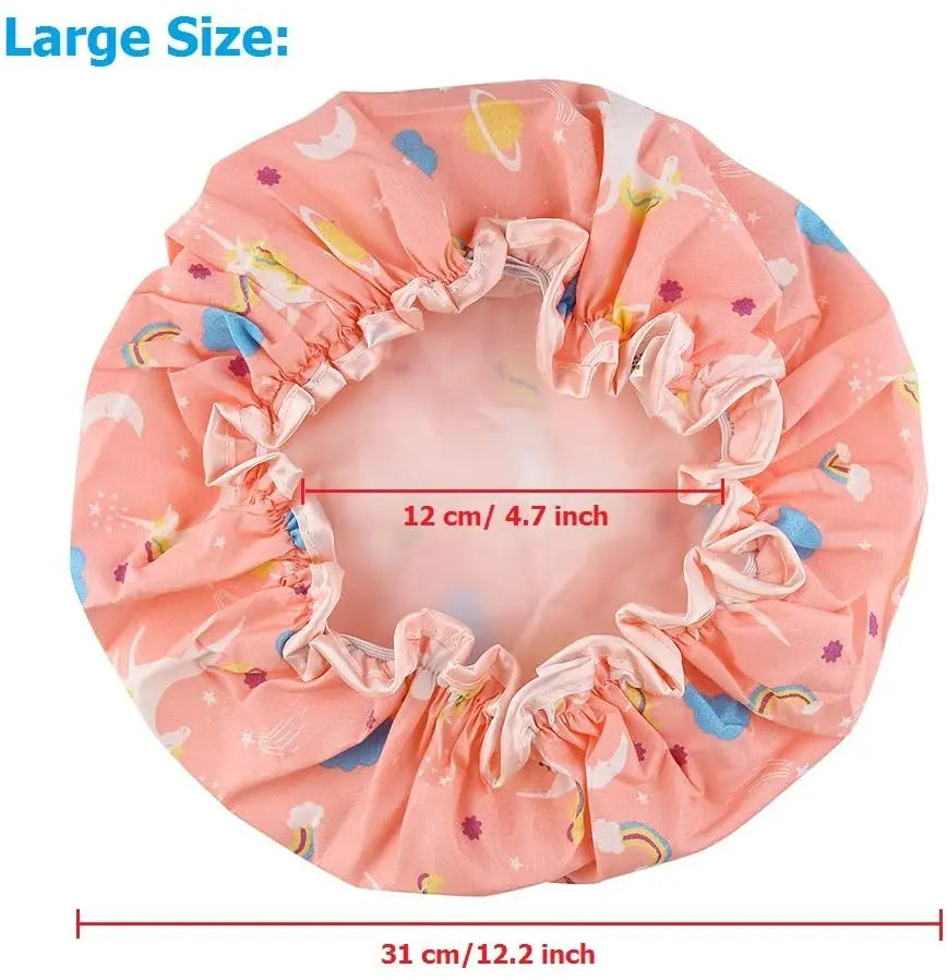 3 PACK Adjustable, Waterproof Bath Caps with Double Lined layer Pattan Australia