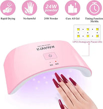 Load image into Gallery viewer, Poly Gel Nail Kit with Lamp, Pink Nude Glitter Colours Poly Nail Extension Gel Kit, Easy Quick Builder Gel with Rhinestone, Dual Forms, Complete Polygel Kit

