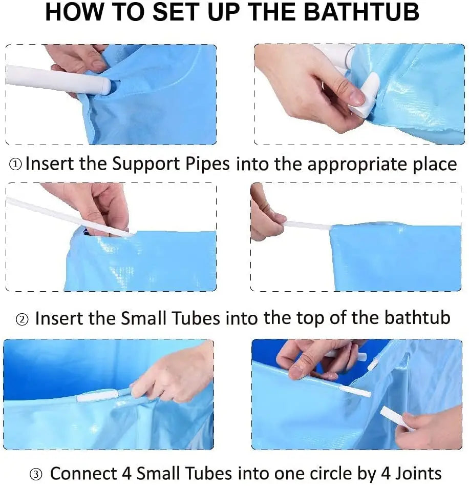 Portable Plastic Bathtub, Folding Spa Bathtub for Adults, 31 inches Freestanding Soaking Tub Non-Inflatable Ice Bath Tub, Thickened Thermal Foam to Keep Temperature Pattan Australia