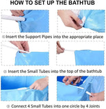 Portable Plastic Bathtub, Folding Spa Bathtub for Adults, 31 inches Freestanding Soaking Tub Non-Inflatable Ice Bath Tub, Thickened Thermal Foam to Keep Temperature Pattan Australia