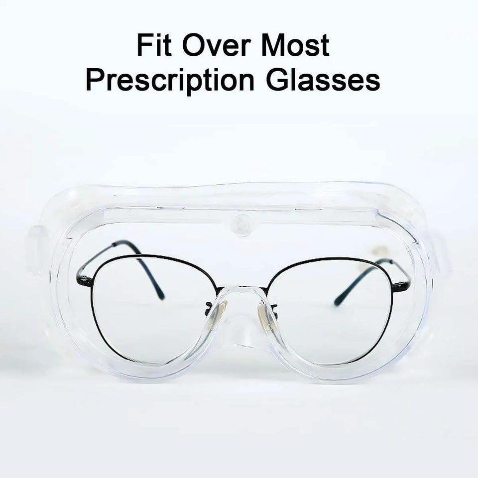 Maxee Safety Goggles, Anti-Fog, Anti-Splash Soft, Clear Eye, Protective Adjustable, Glass 2pcs Pattan Australia