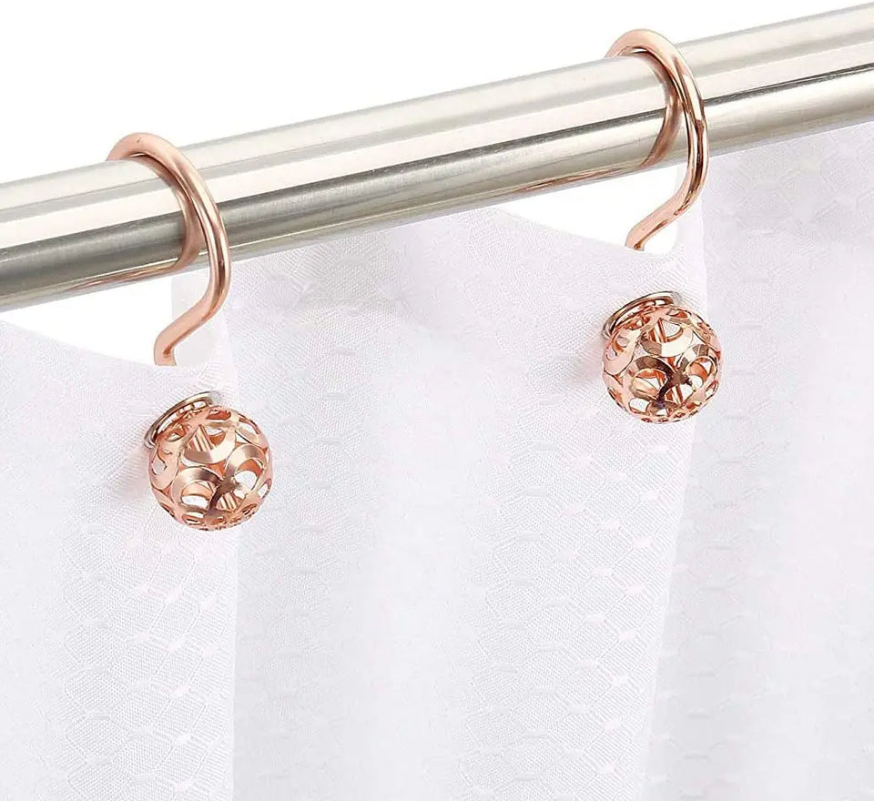 Rose Gold 12 Pack  Decorative Shower Curtain Metal Hooks, Rustproof Pattan Australia