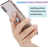 Glitter Bling Phone Ring Holder, Artificial Diamond Stand, Rhinestone Cell Finger Ring for Phones, Pad, tablets (Rose Gold) pattanaustralia