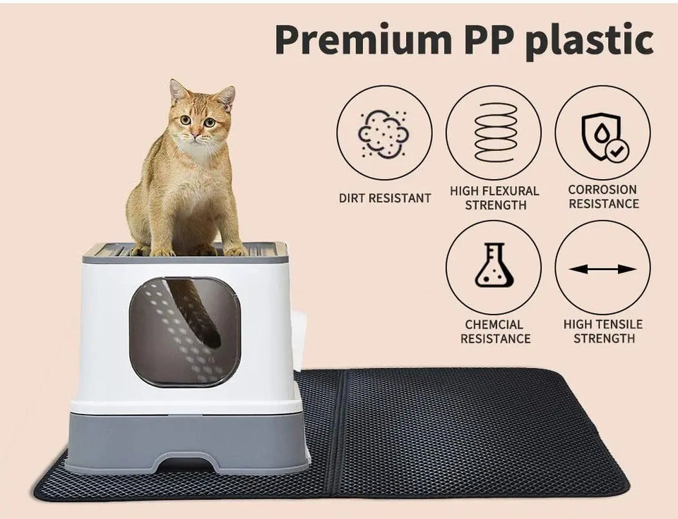 PaWz Cat Litter Box Fully Enclosed Toilet Trapping Sifting Odor Control Basin pattanaustralia