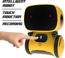 Load image into Gallery viewer, REMOKING Robot Toy for Kids,STEM Educational Robotics,Dance,Sing,Speak,Walk in Circle,Touch Sense,Voice Control, Your Children Fun Partners(Yellow)
