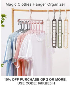 FIFATA 4 Pack Magic Hangers Space Saving Clothes Hangers Organizer, 4 Pack pattanaustralia