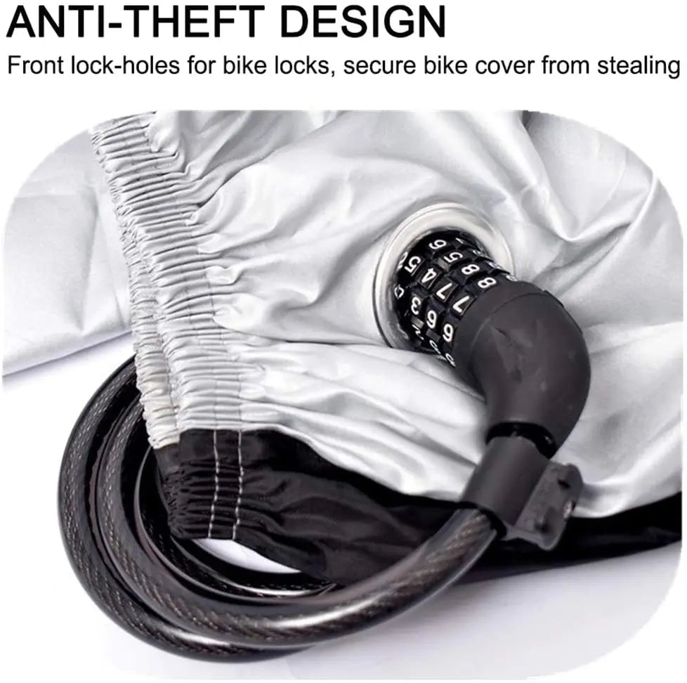 Tear-Resistant Nylon Bike Cover XL Waterproof, uv protection with Lock Holes &storage bag Pattan Australia