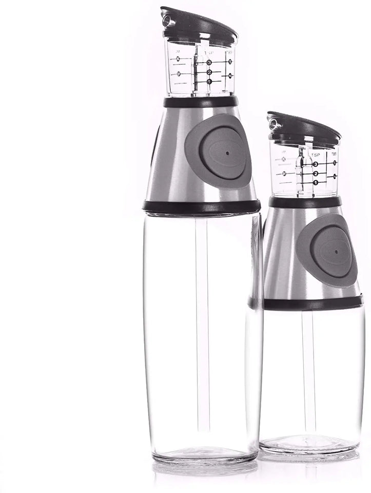 Belwares Olive Oil Dispenser Bottle Set - 2 Pack Oil and Vinegar Cruet with Drip-Free Spouts - Includes 17oz [500ml] and 9oz [250ml] Sized Bottles pattanaustralia