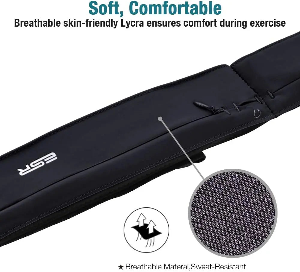 ESR Running Belt, Waist Pack Adjustable Stretchy Zipped Pack with Headphone Port, Fits Most Phones, for Workout, Cycling, Travelling pattanaustralia