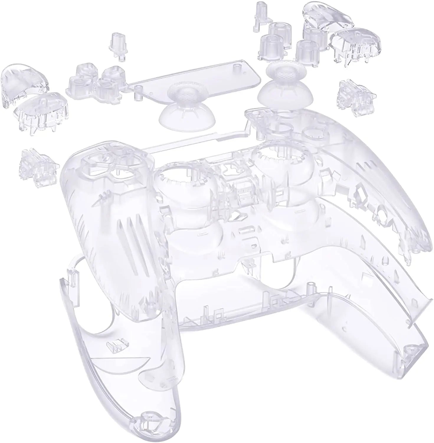 Clear Full Set Housing Shell, Buttons, Touchpad Cover for PS5 Controller pattanaustralia