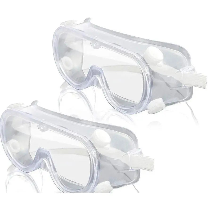 Maxee Safety Goggles, Anti-Fog, Anti-Splash Soft, Clear Eye, Protective Adjustable, Glass 2pcs Pattan Australia