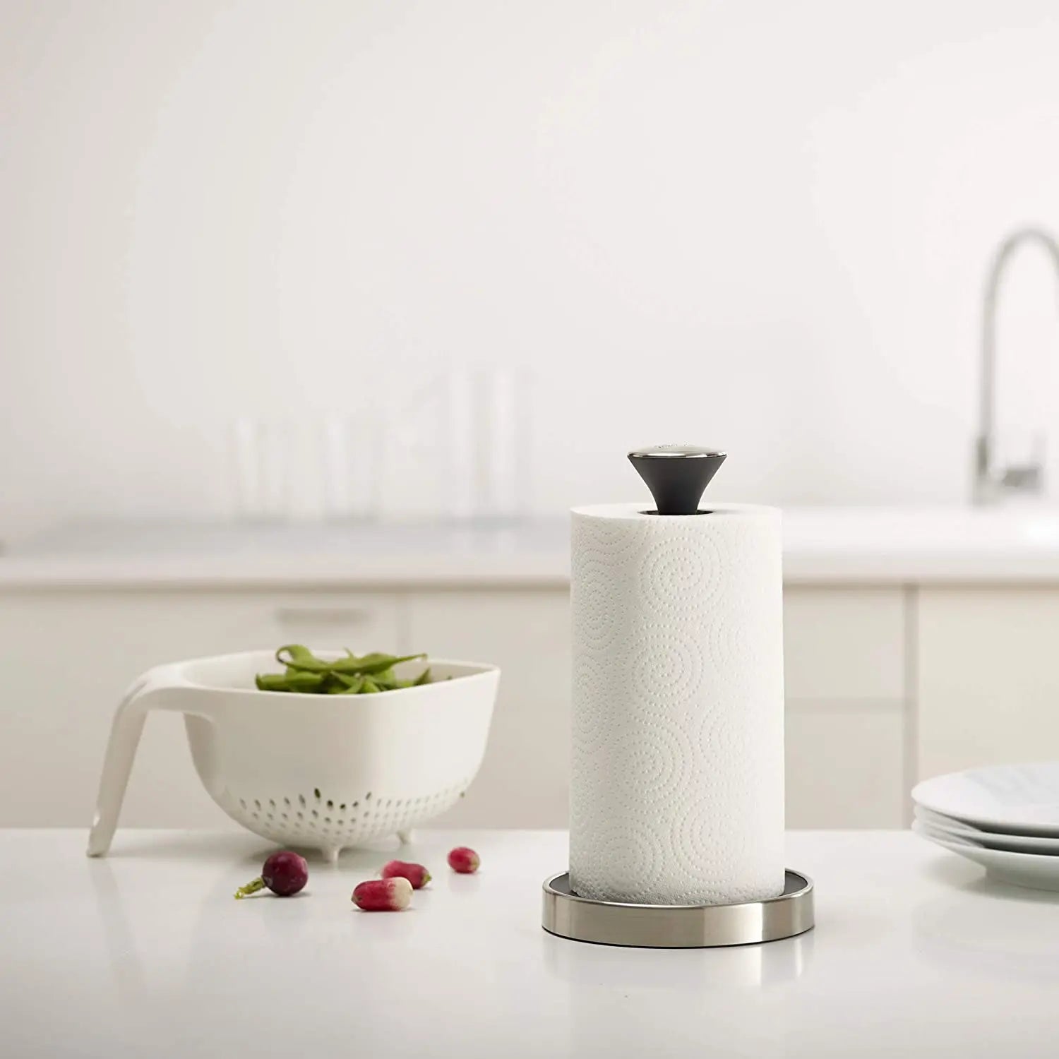 Push & Tear - Kitchen Roll Holder Cleaning & Organization, Grey pattanaustralia