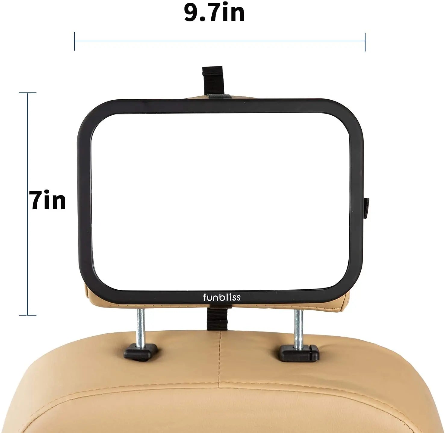 Funbliss Baby car Mirror Most Stable Backseat Mirror with Premium Matte Finish-Super Clear PMMA Material Mirror-Safe, Secure and Shatterproof,Black pattanaustralia