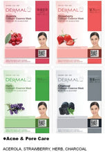 Load image into Gallery viewer, DERMAL 20 Bundle Pack Collagen Essence Full Face Facial Mask Sheet.
