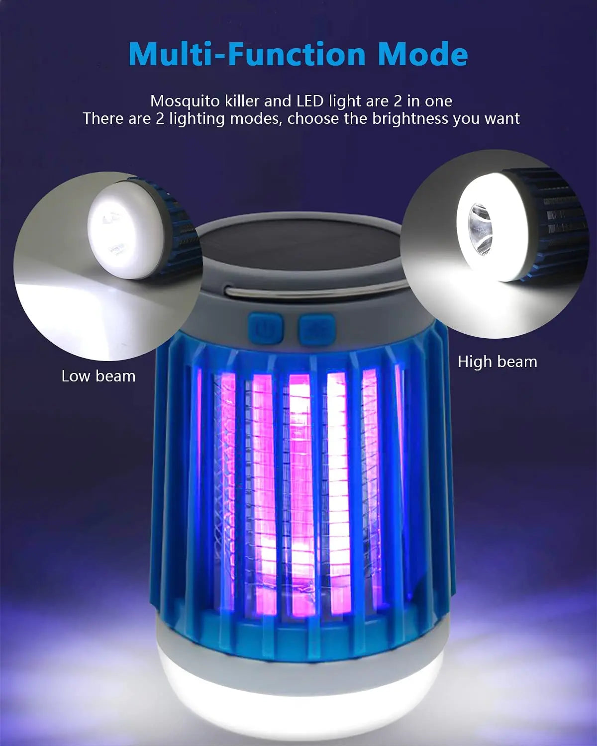 Ultrasonic Electronic Mosquito Killer, Catcher with LED Lamp - Eco Friendly, USB & Solar power Pattan Australia