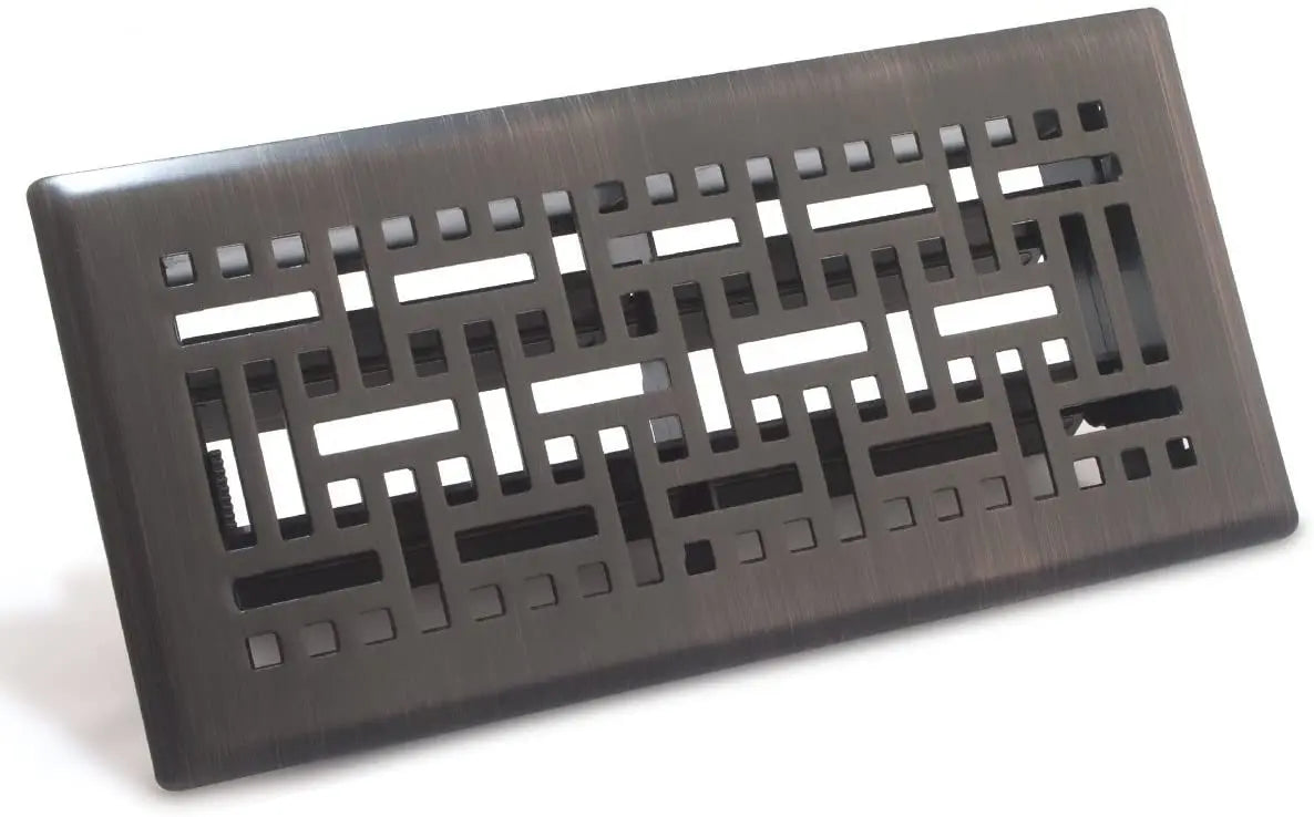 Floor Register with Wicker Design, 4-Inch x 10-Inch Oil Rubbed Bronze Pattan Australia