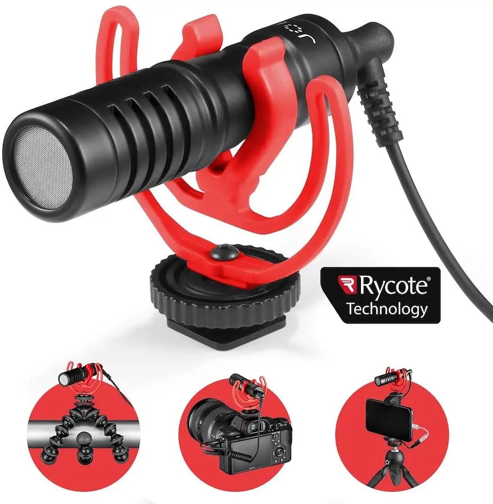 Universal, Compact Wavo Mobile On-Camera Microphone with Rycote Shock Mount Pattan Australia