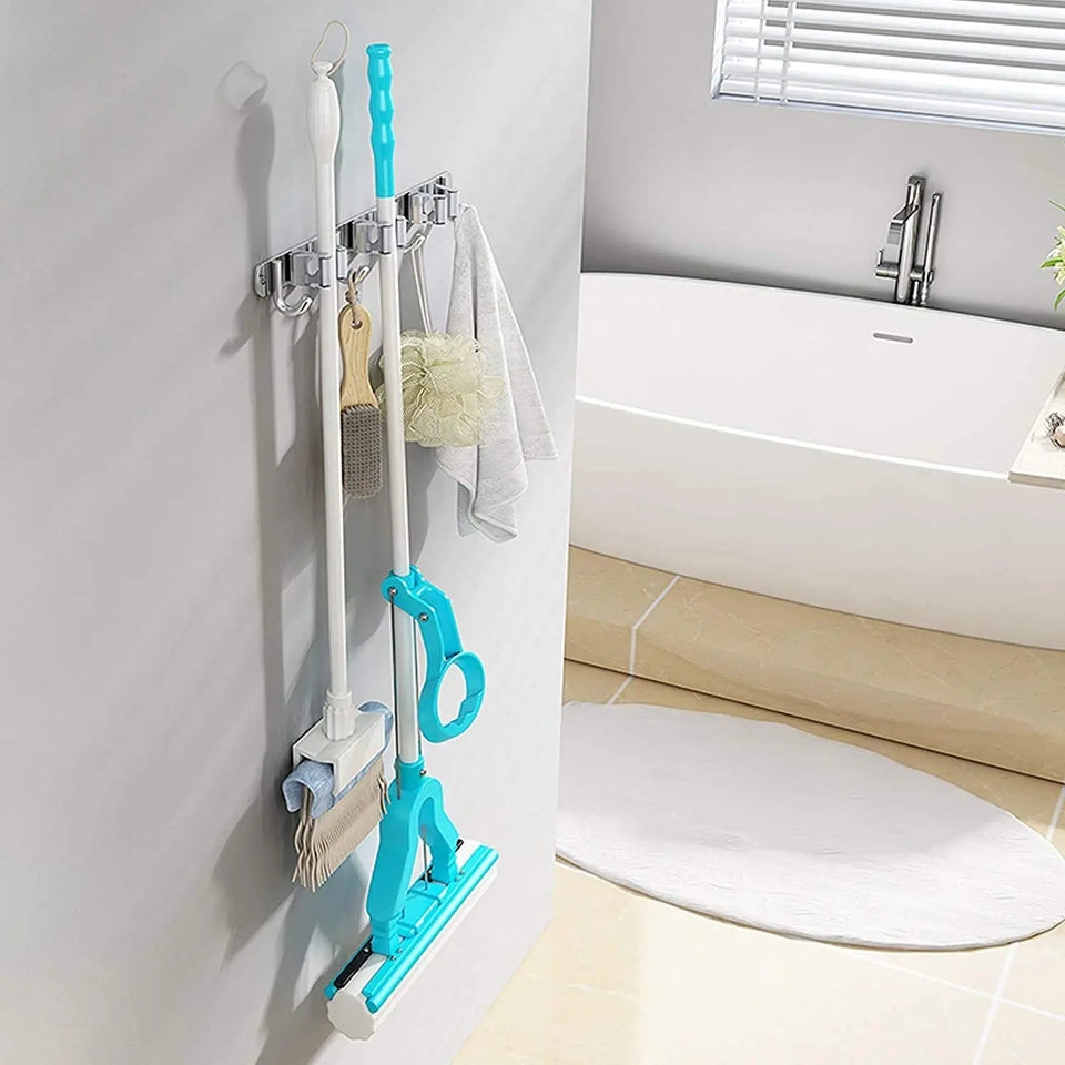 Stainless Steel Broom Organizer Wall Mount, Storage Hook Suitable for Home, Kitchen, Bathroom, Garage Pattan Australia