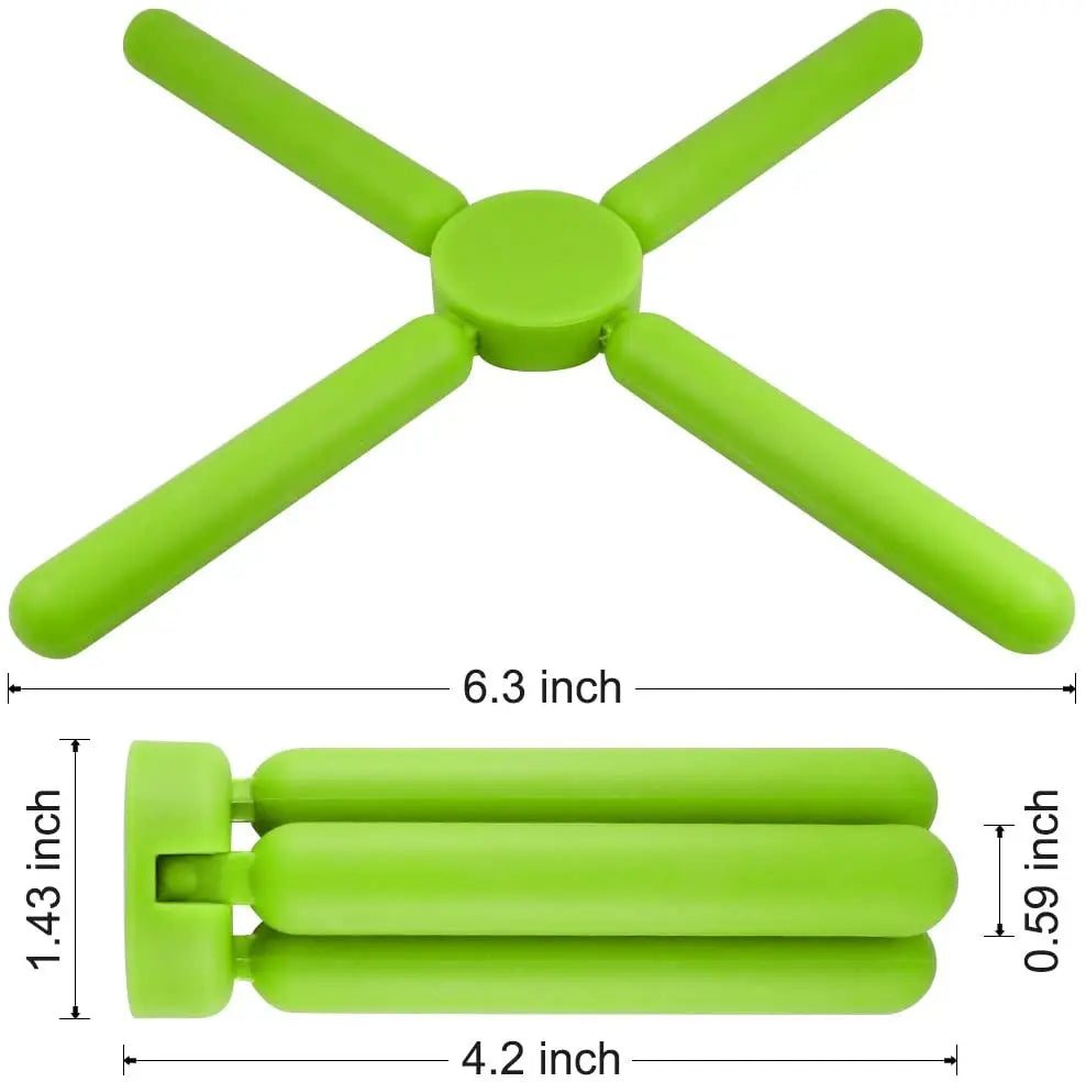 SourceTon Collapsible Cross Design Silicone Trivets in Cute Colors, Silicone Pot Holder Pattan Australia