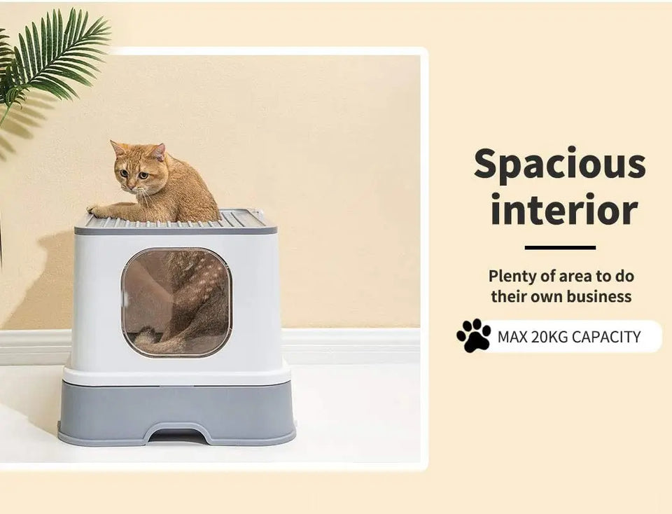PaWz Cat Litter Box Fully Enclosed Toilet Trapping Sifting Odor Control Basin pattanaustralia