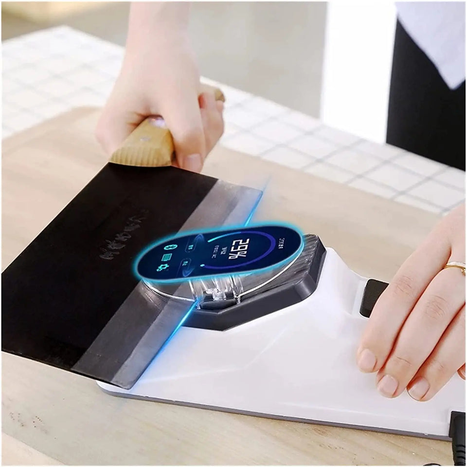 USB Electric Knife Sharpener Adjustable Kitchen Knife Tool Knife Scissors Sharpening White Medium-fine Grinding Blade (Color : White) pattanaustralia