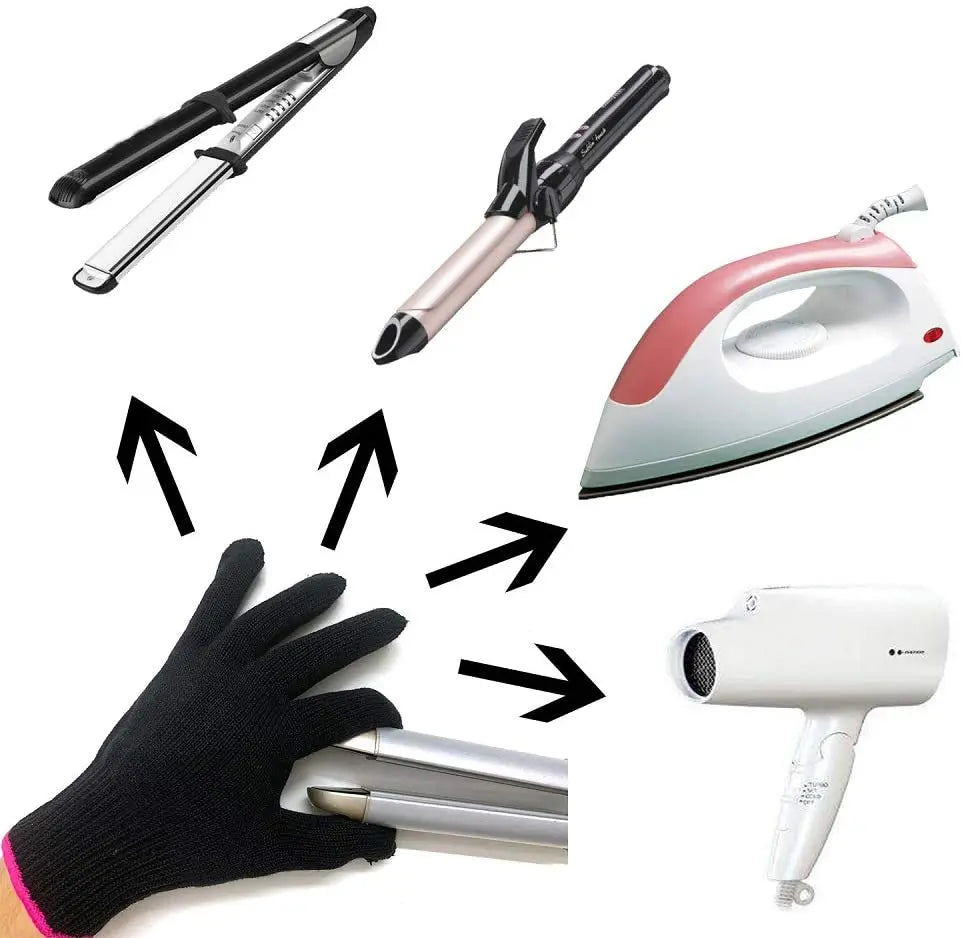 Flat Iron Travel Mat, Curling Iron Counter Protector with Heat Resistant Glove for Curling Irons 9" x 6.5" Pattan Australia