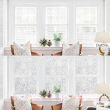 RABBITGOO 3D Decorative Window Films Privacy Static Cling Glass Window Film Non-Adhesive Heat Control Anti UV Flower Patten for Home Kitchen Bedroom pattanaustralia
