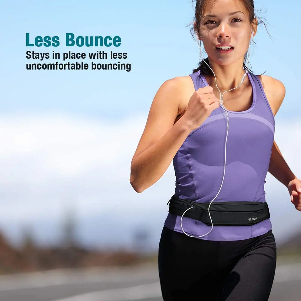 ESR Running Belt, Waist Pack Adjustable Stretchy Zipped Pack with Headphone Port, Fits Most Phones, for Workout, Cycling, Travelling pattanaustralia