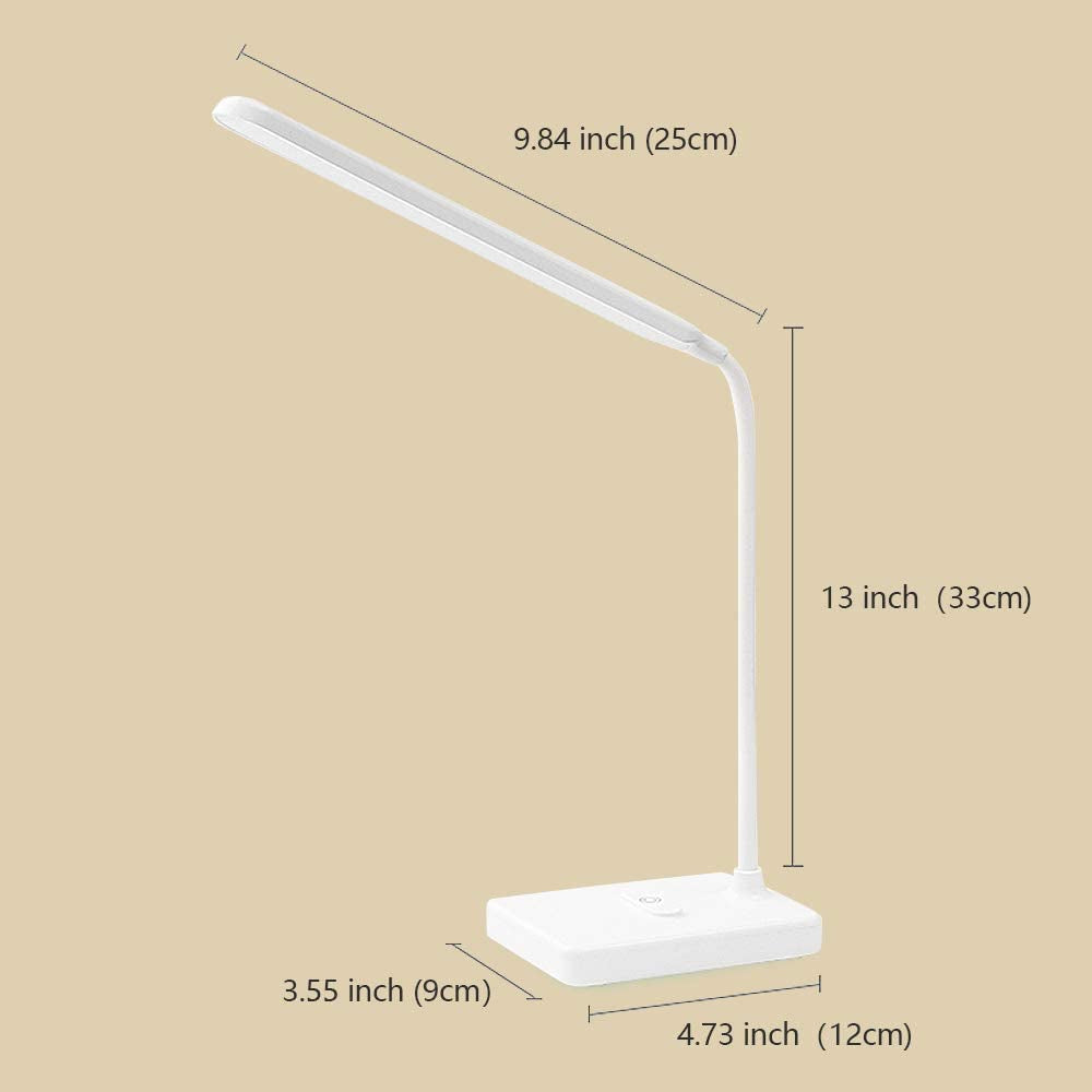 Cordless Desk Table Lamp Reading Light Rechargeable Battery 2200M,Touch 3 LED Modes,Dimmable,Small,Gooseneck, Highest 17.7",Lamp for Kids Bedroom Bedside