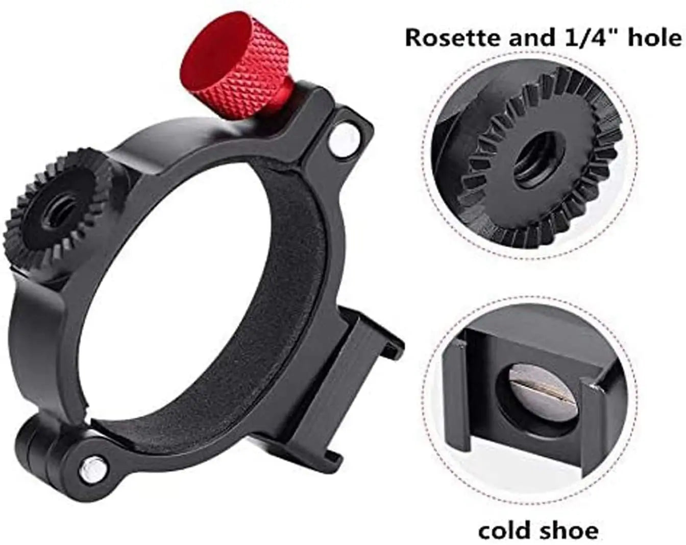 Ring Clamp Adapter for DJI OM4, OSMO Mobile 3, Gimbal Mic Mount Extension Bar Pattan Australia
