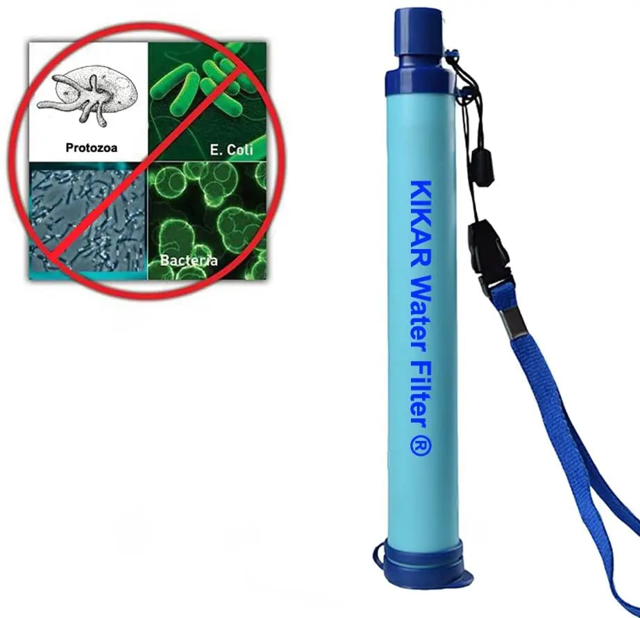 KIKAR Outdoor Water Filter Hollow Fiber Water Purifier Perfect for Backpacker, Camper, Hiker or for Emergencies pattanaustralia