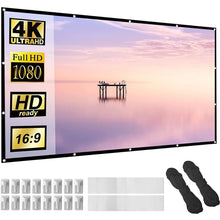 Load image into Gallery viewer, Projector Screen,120 inch 16:9 HD Foldable Anti-Crease Portable Projection Movies Screen
