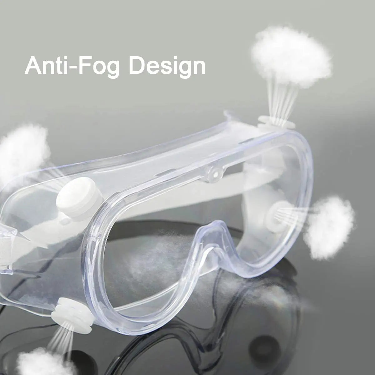 Maxee Safety Goggles, Anti-Fog, Anti-Splash Soft, Clear Eye, Protective Adjustable, Glass 2pcs Pattan Australia