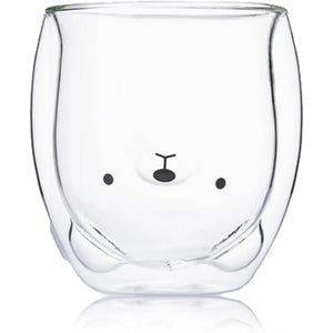 cute mugs  Double Wall Insulated Glasses Cup, Best for  Office and Personal use , Birthday gift (Bear) pattanaustralia