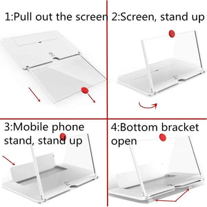12" Screen Magnifier Amplifier, mobile Holder 3D HD Support X / 8/7 / 7 Plus / 6 / 6s / 6 Plus / 6s Plus and All Other Smartphones pattanaustralia