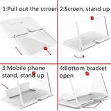 12" Screen Magnifier Amplifier, mobile Holder 3D HD Support X / 8/7 / 7 Plus / 6 / 6s / 6 Plus / 6s Plus and All Other Smartphones pattanaustralia