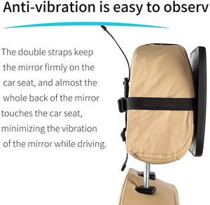 Funbliss Baby car Mirror Most Stable Backseat Mirror with Premium Matte Finish-Super Clear PMMA Material Mirror-Safe, Secure and Shatterproof,Black pattanaustralia