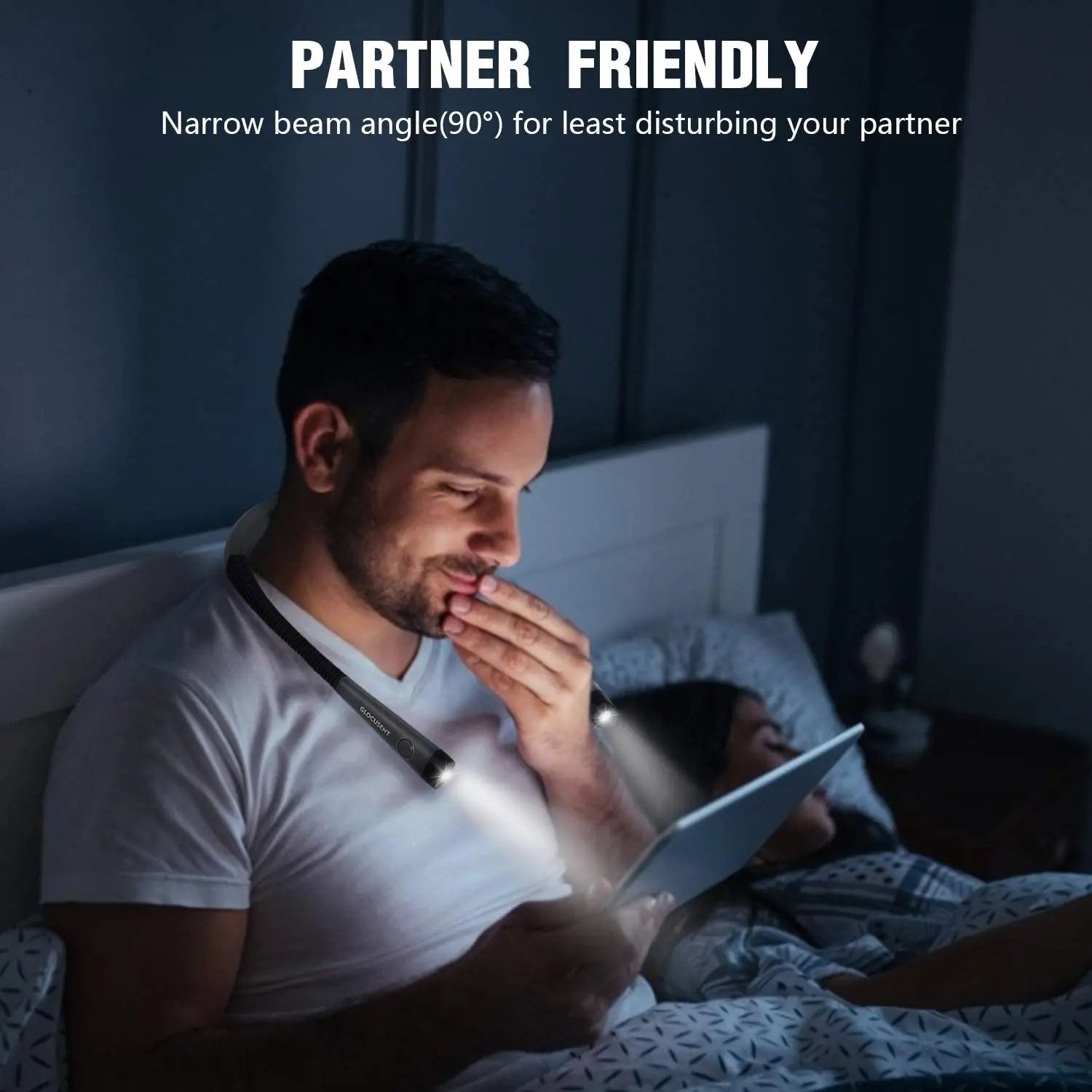 LED Neck Reading Light, 6 Brightness Levels, Bendable Arms, Rechargeable, Long Lasting, Perfect for Reading, Knitting, Camping, Repairing pattanaustralia