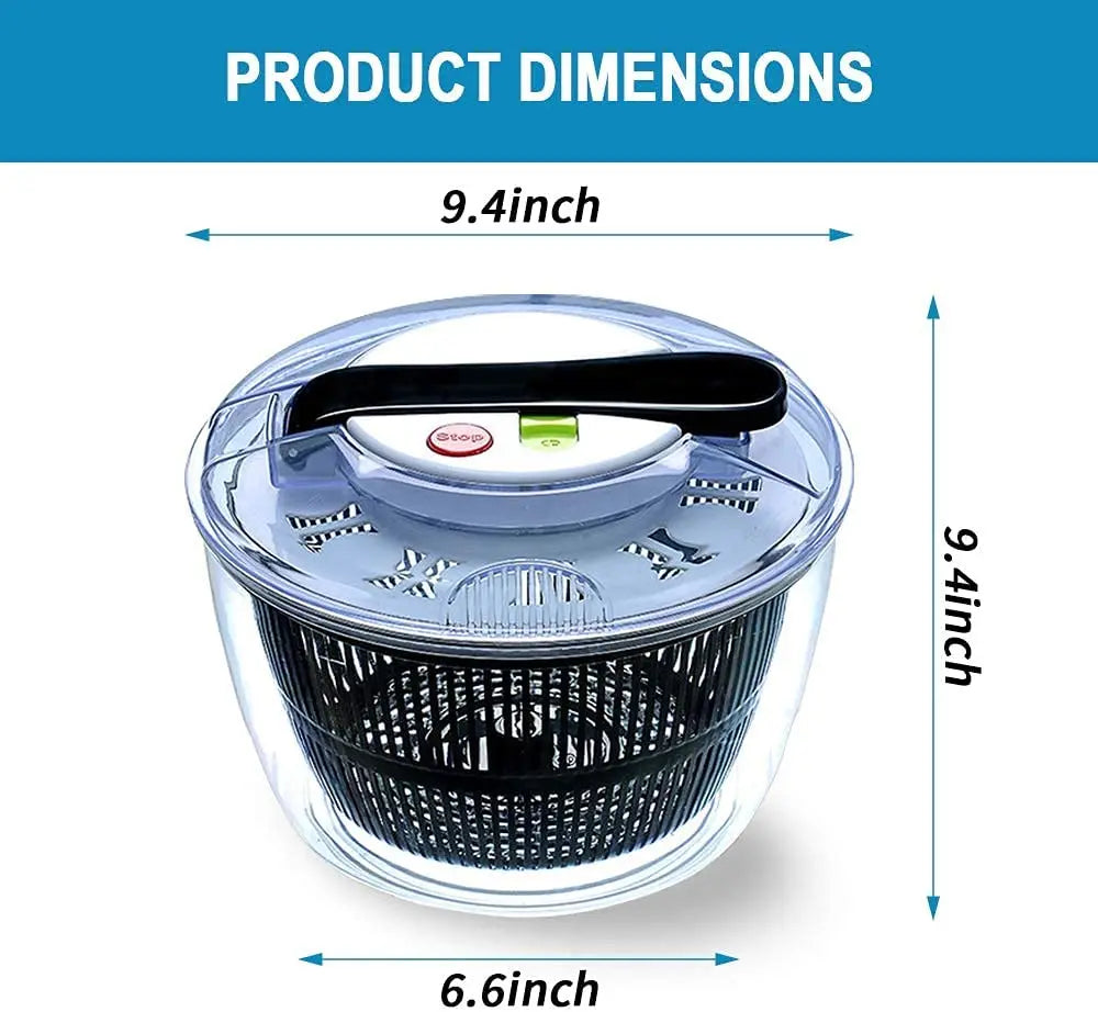 Salad Spinner Large Multifunctional 4.5 Quart Design BPA Free, Manual, Crank Handle & Locking Fruits and Vegetables Dryer Pattan Australia
