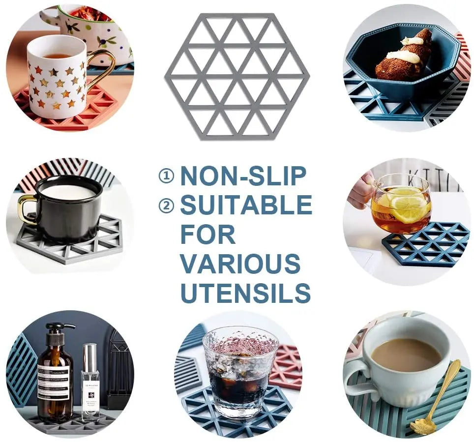 SAYOK Silicone Trivets 6 Pcs Non-Slip, Heat Resistant, Hot Pot and Pan Holder Pattan Australia