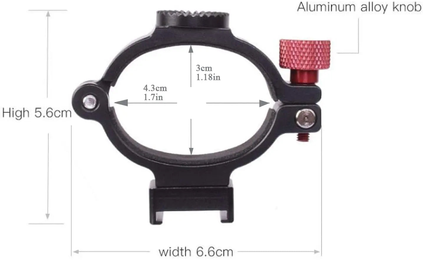 Ring Clamp Adapter for DJI OM4, OSMO Mobile 3, Gimbal Mic Mount Extension Bar Pattan Australia