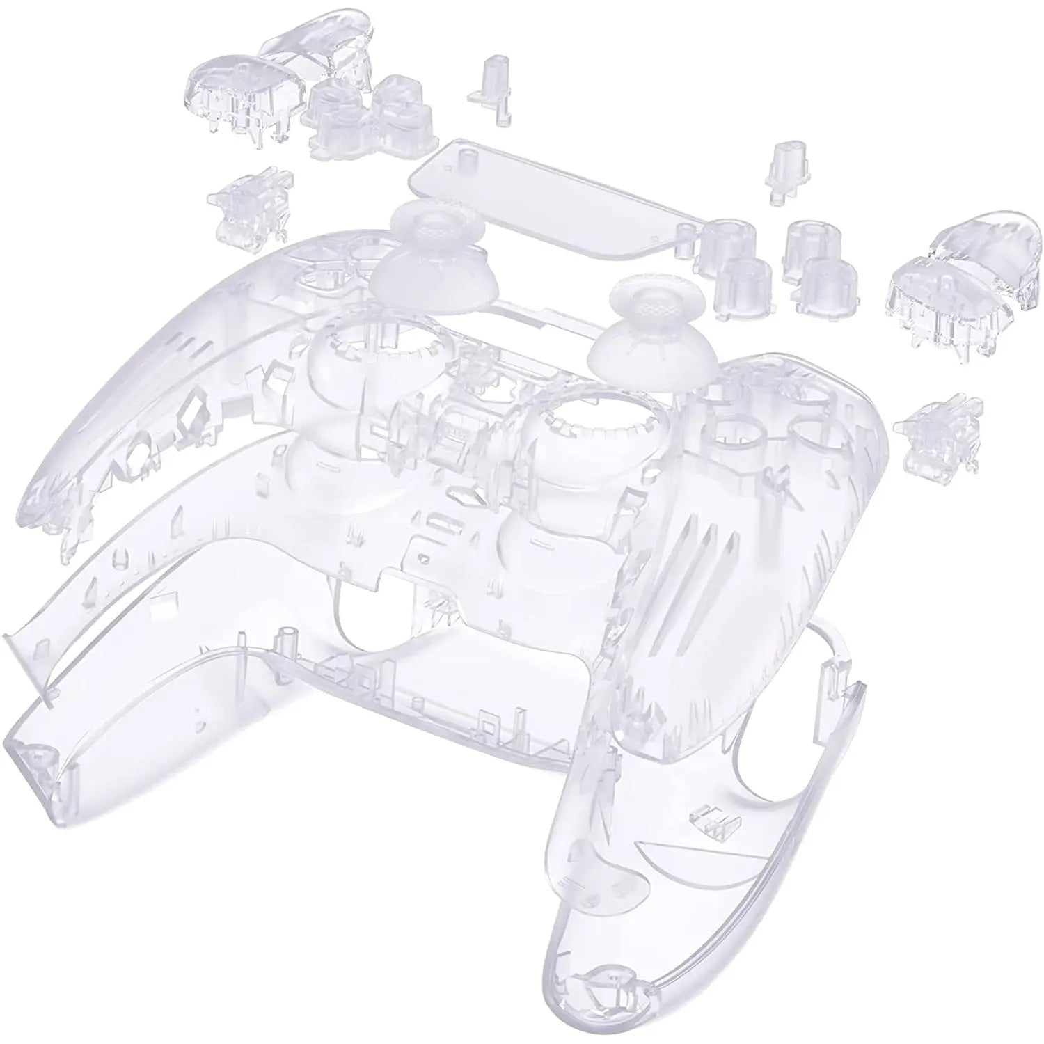 Clear Full Set Housing Shell, Buttons, Touchpad Cover for PS5 Controller pattanaustralia