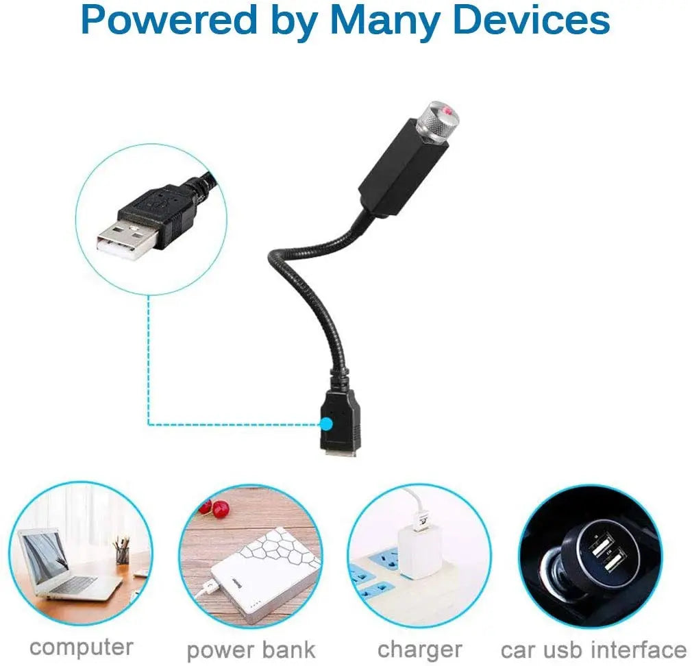 Star Projector Night Light, Adjustable ,Romantic, Interior Car Lights and Portable, Decorations for Car, Ceiling, Bedroom, Party pattanaustralia