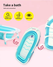 Load image into Gallery viewer, Baby Bath Tub, toy storage for Infant, Toddlers compact, Foldable, Safety
