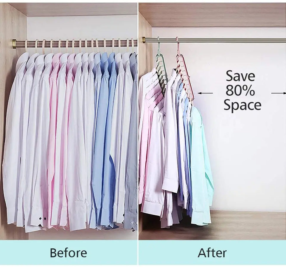 FIFATA 4 Pack Magic Hangers Space Saving Clothes Hangers Organizer, 4 Pack pattanaustralia
