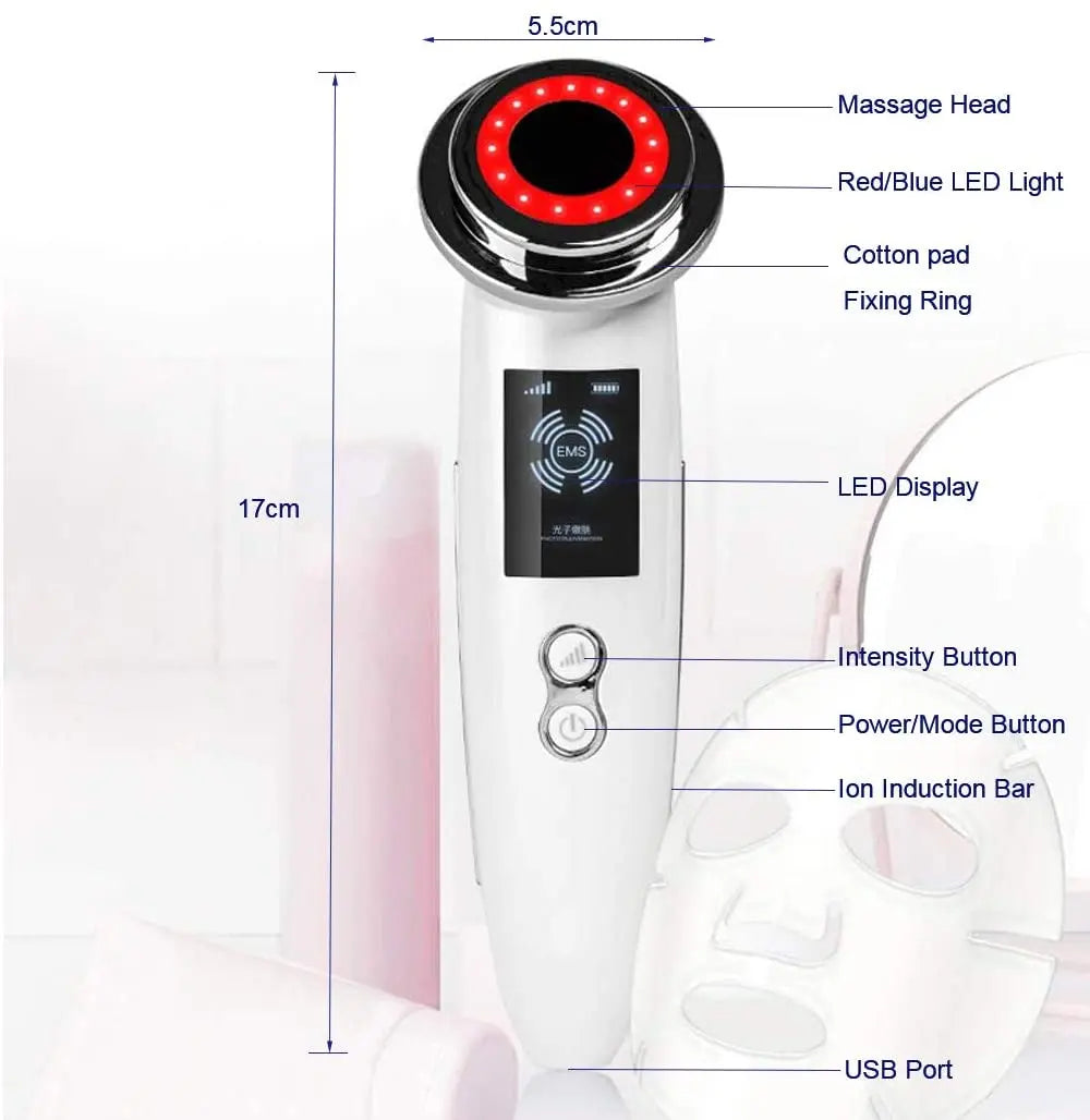 5 in 1 Facial Massager Skin Care Beauty Device, Photon Skin Rejuvenation Apparatus Pattan Australia