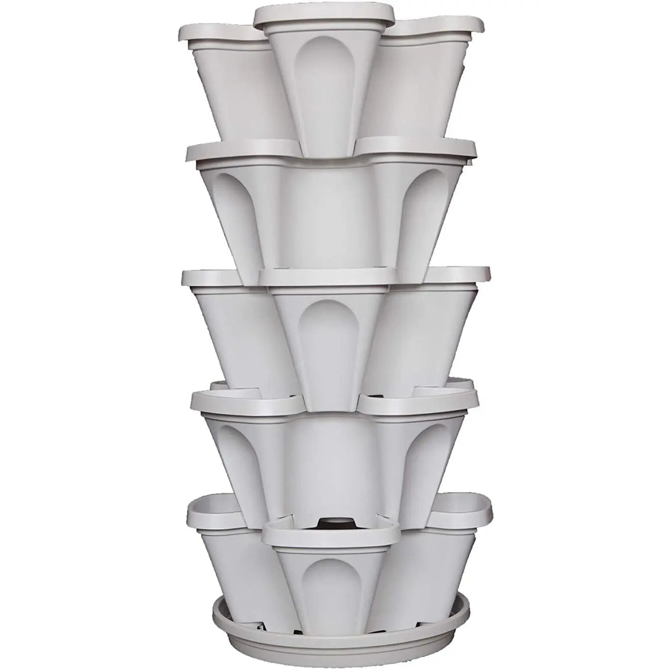 5 Tier Stackable Strawberry, Herb, Flower, and Vegetable Planter - Vertical Garden Indoor / Outdoor pattanaustralia