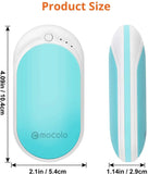 MOCOLO Electronic Portable Hand Warmers Rechargeable, 5200mAh Power Bank Blue Pattan Australia