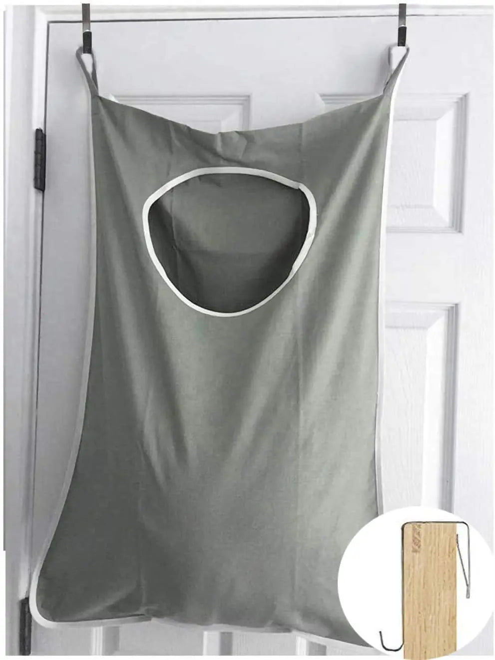 ALINK Door Hanging Laundry Hamper Bag, Large Capacity on Wall for Small Spaces for Clothes, Umbrellas, with Stainless Steel Hooks Pattan Australia